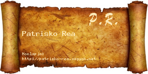 Patrisko Rea névjegykártya